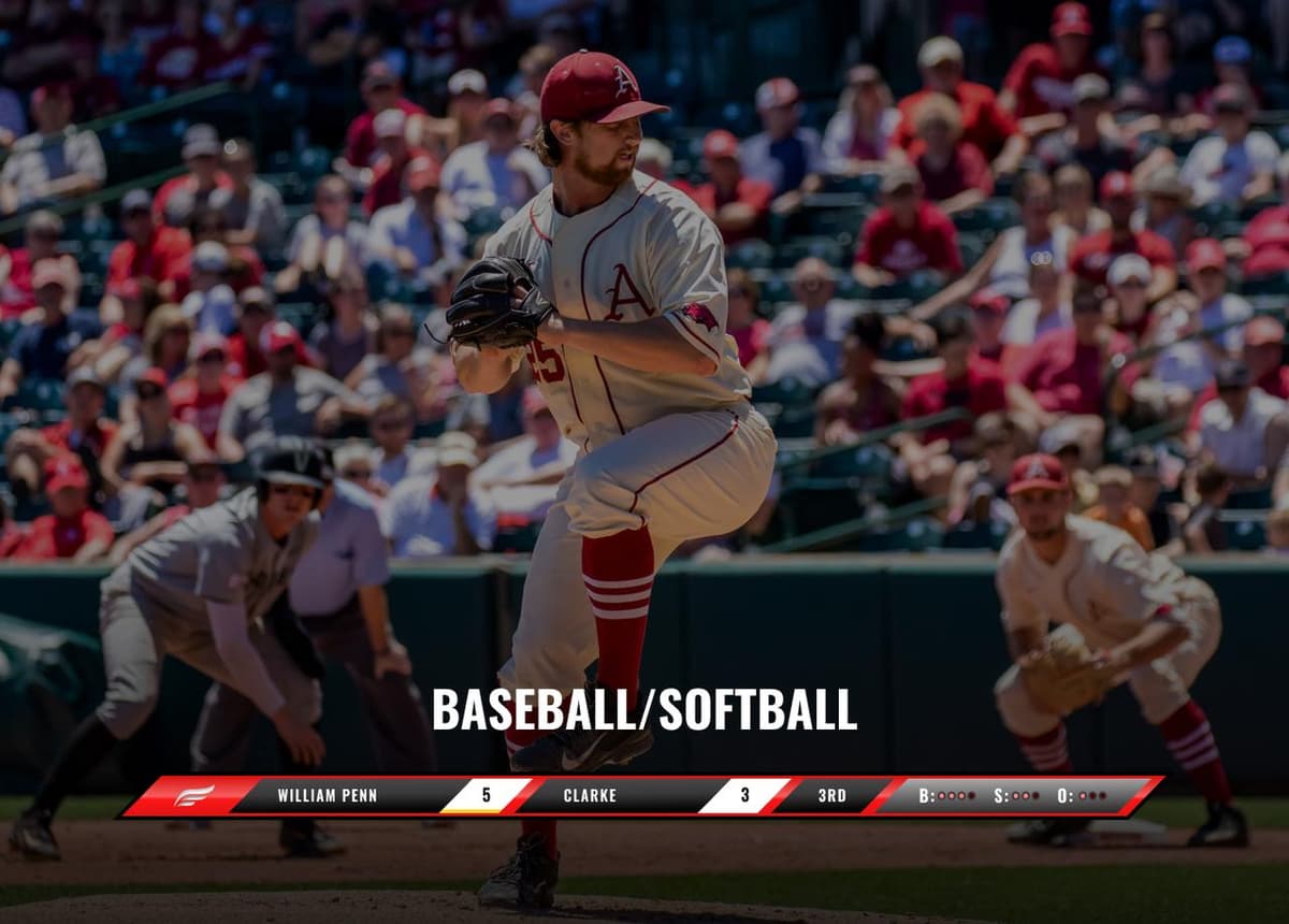 Baseball live scoring overlay