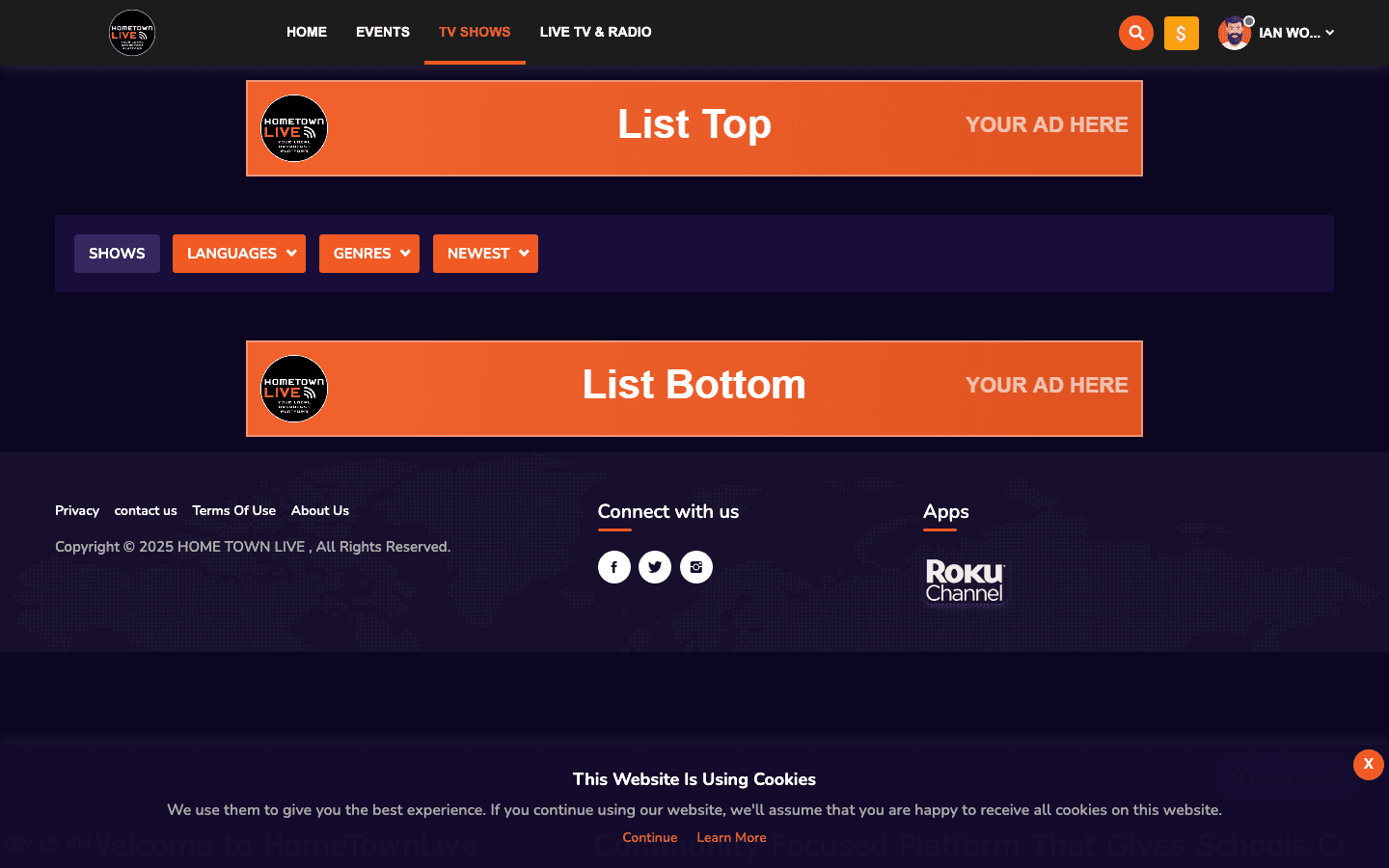On-demand show library