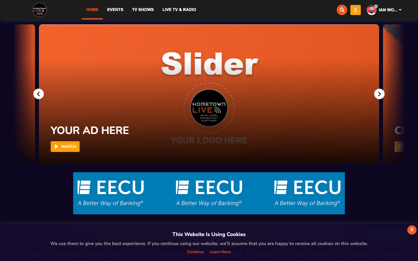 Popup as seen by a viewer