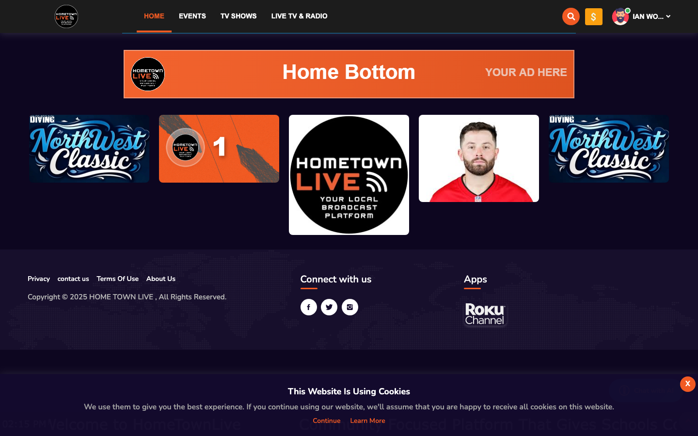 Ticker scrolling on viewer site